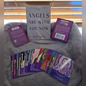 Angels Are With You Now Book and Keepers Of The Light Oracle Cards By Kyle Gray